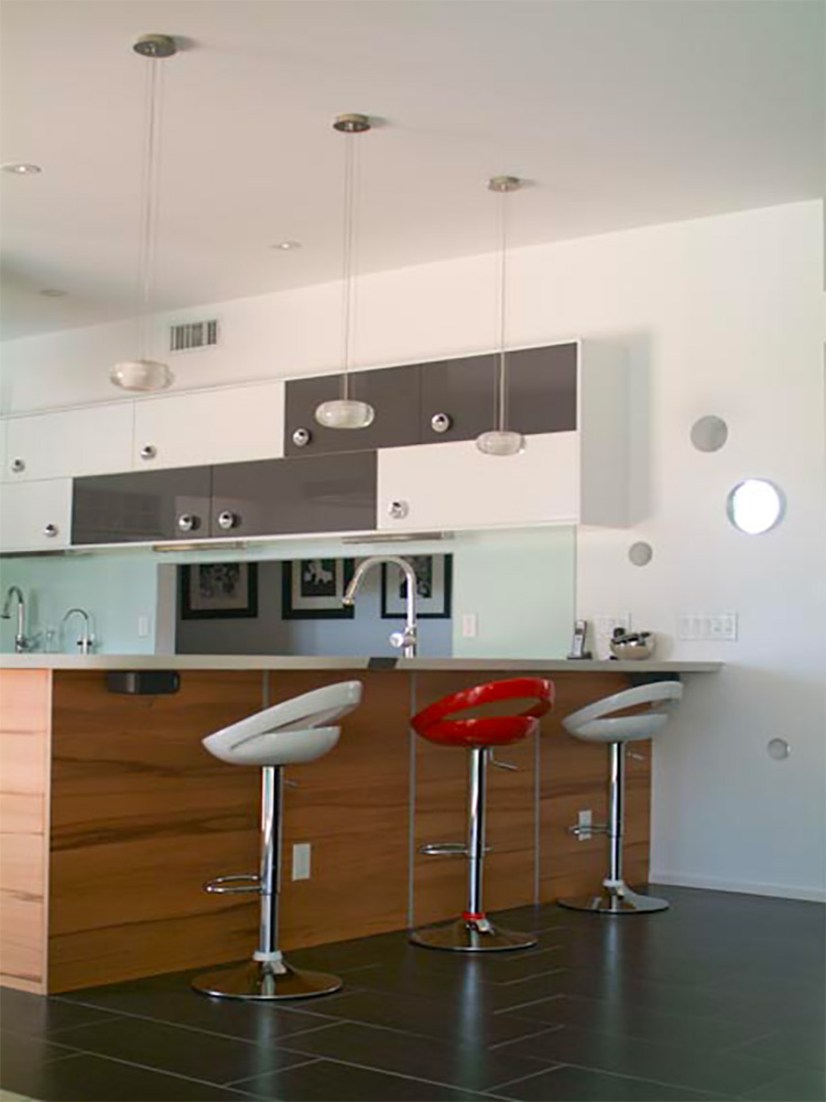 Images rénovation cuisine, maison Mulholland Drive, Los Angeles, pour présentation de mon expérience