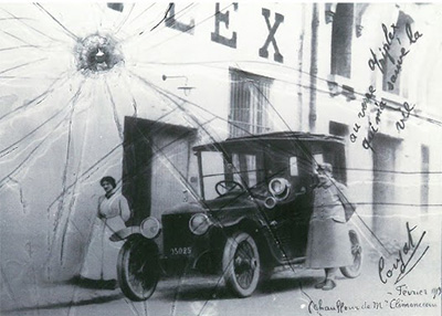 Verre Triplex, voiture Georges Clemenceau,fevrier 1919